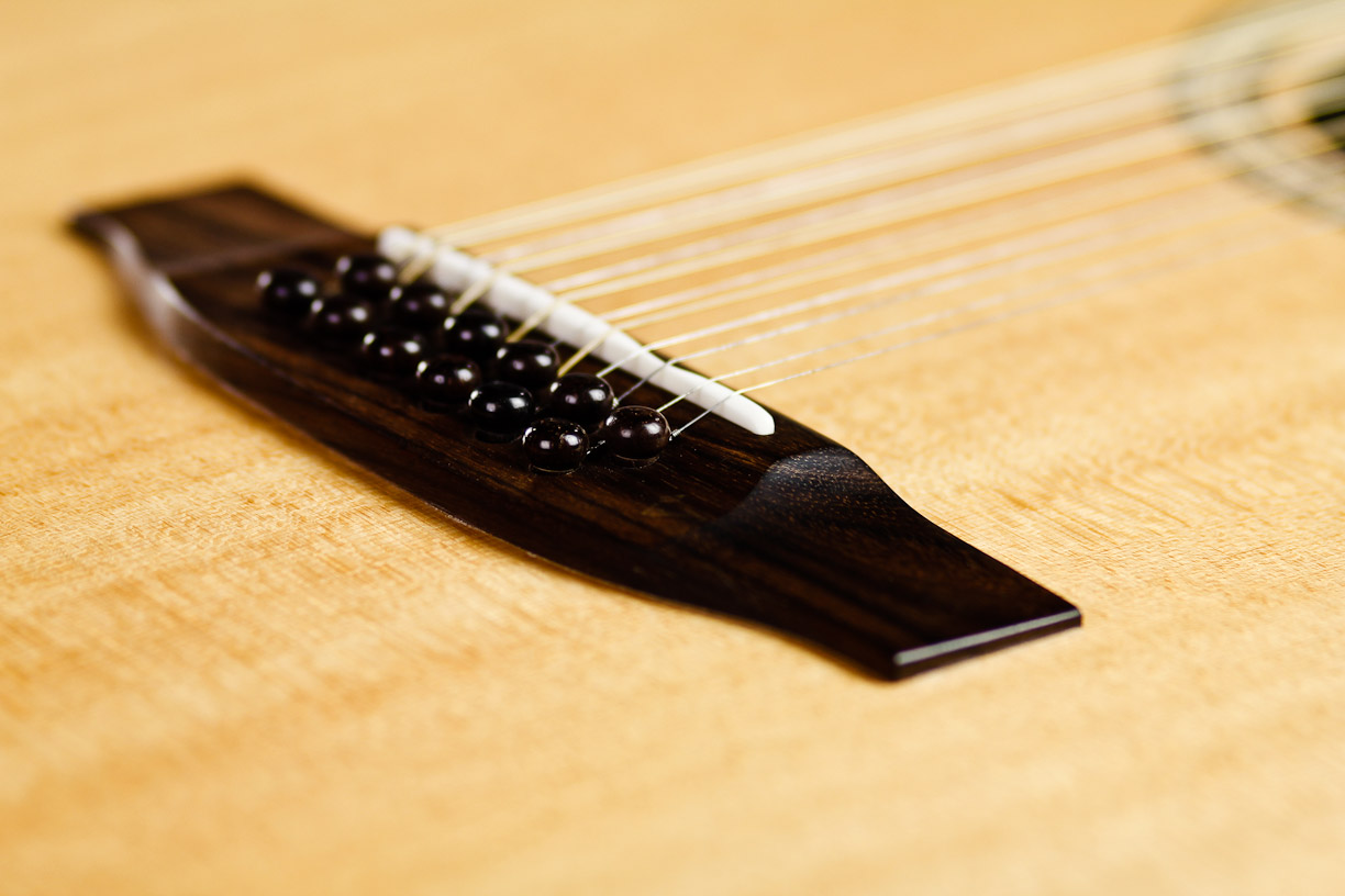 4-saitiger Gitarrensteg Gold - Für Zigarrenbox-Gitarre & Ukulele