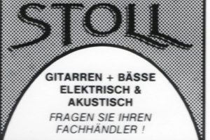 1987 Anzeige: Im Einsatz zeigt sich schnell das Manko dieses Entwurfs: Der Aufwärtsstrich des "T" stört. Es unterbricht den Bogen, der durch die Unterlängen von "S" und "L" entsteht.