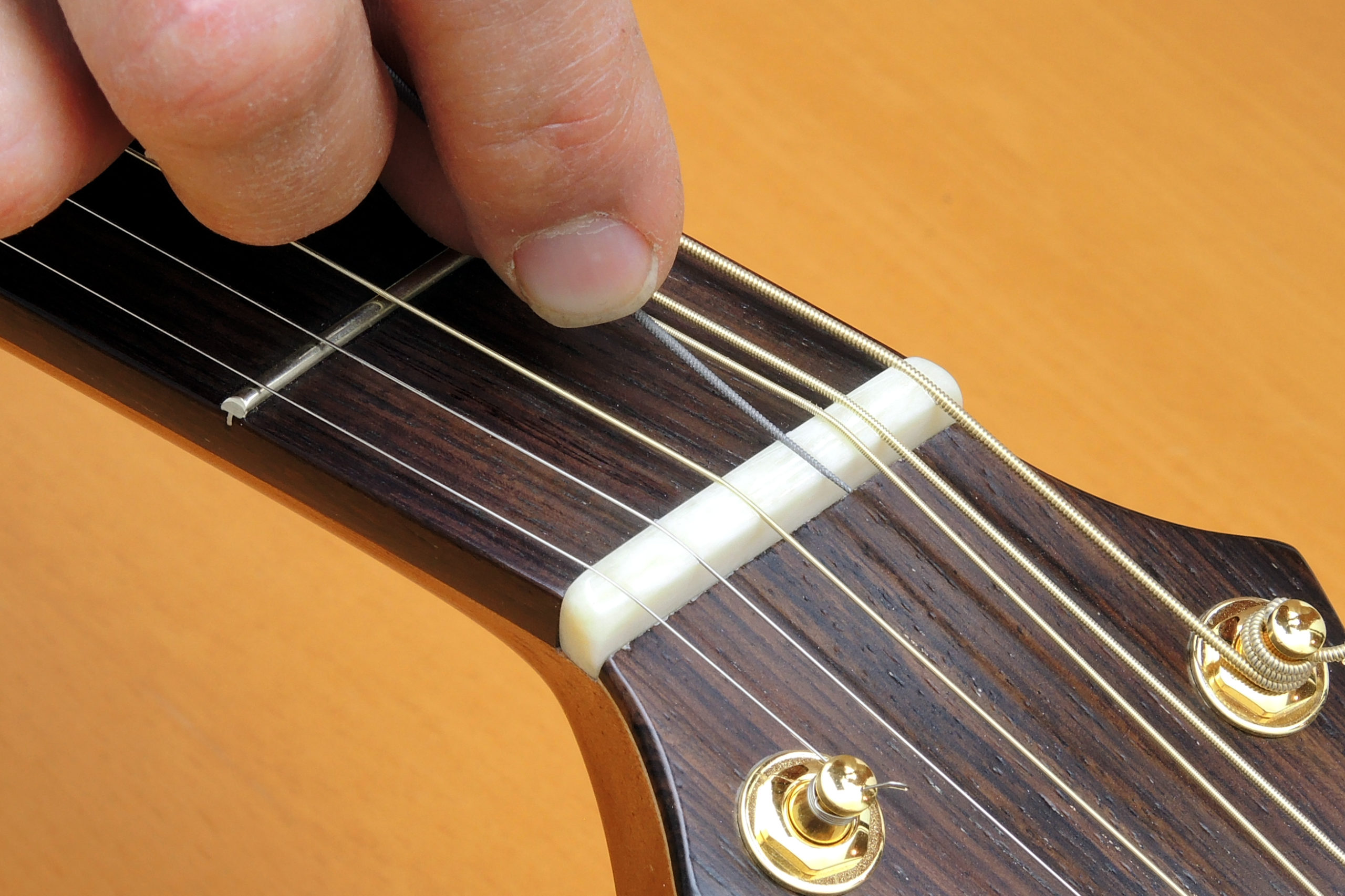 Knochen Sattel 7-saitige Gitarre Knochensattel 7-string guitar 49 mm 