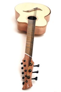 8saiter 5 stahlsaiten 3 basssaiten fächerbünde fanned frets armauflage bevel heimische Hölzer
