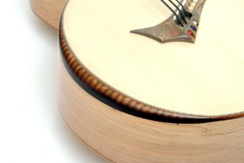 8saiter 5 stahlsaiten 3 basssaiten fächerbünde fanned frets armauflage bevel heimische Hölzer