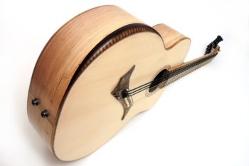 8saiter 5 stahlsaiten 3 basssaiten fächerbünde fanned frets armauflage bevel heimische Hölzer
