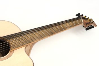 8saiter 5 stahlsaiten 3 basssaiten fächerbünde fanned frets armauflage bevel heimische Hölzer
