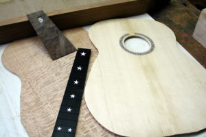 Fingerstyle silver Oak sterne inlay stoll gitarrenbau