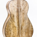 Gitarrenbau Christian Stoll: Stahlsaiten-Gitarre Ambition Parlour - Boden und Zargen aus spalted Mango von hinten