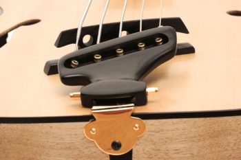 archtop akustik bass fächerbünde bevel fanned frets