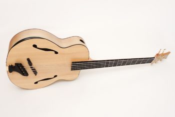 archtop akustik bass fächerbünde bevel fanned frets