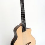 akustik bass ukulele fanned frets faecherbuende multiscale zargenschallloch tonabnehmer palisander