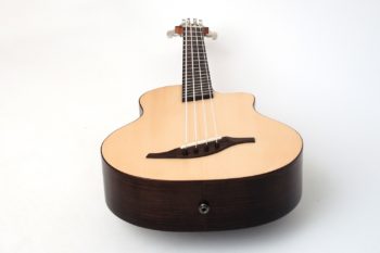 akustik bass ukulele fanned frets faecherbuende multiscale zargenschallloch tonabnehmer