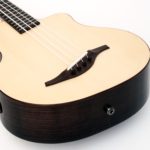 akustik bass ukulele fanned frets faecherbuende multiscale zargenschallloch tonabnehmer palisander