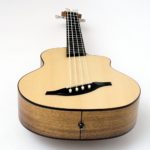 akustik bass ukulele fanned frets faecherbuende multiscale zargenschallloch tonabnehmer indische walnuss