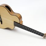 akustik bass ukulele fanned frets faecherbuende multiscale zargenschallloch tonabnehmer indische walnuss