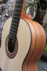 Klassische Gitarre Boden und Zargen aus indischer Walnuss