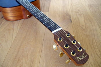 Steelstring Gitarre Mensur 63, Hals-Korpus-Übergang 13. Bund Tonabnehmer Planet Waves Mechaniken blaue Decke