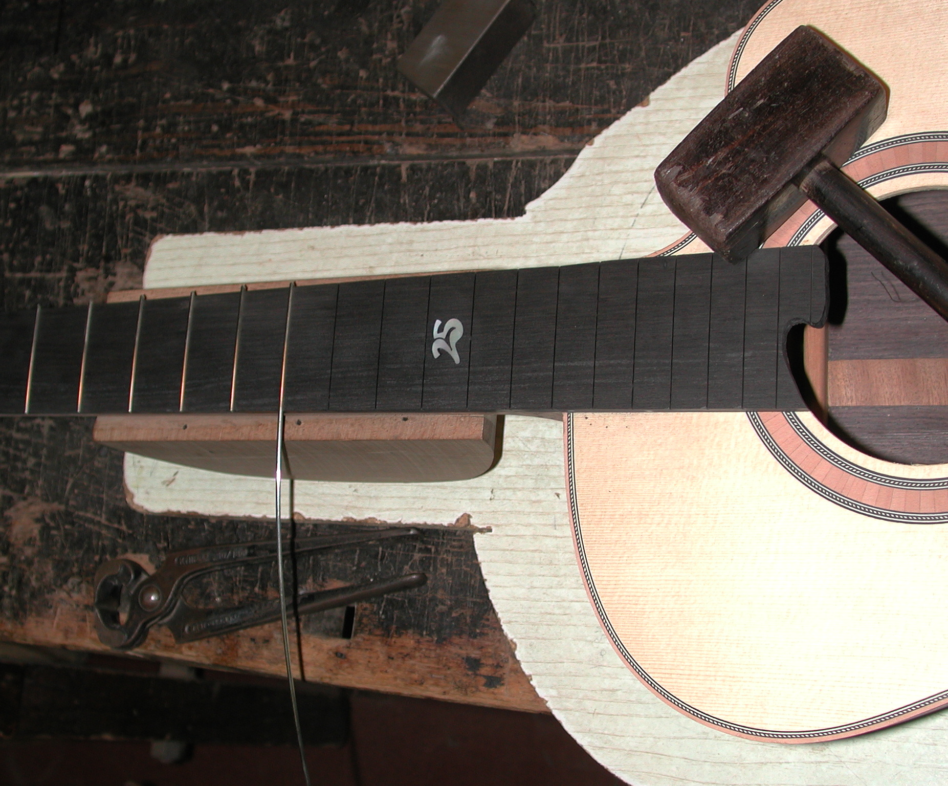 Neck: Now it's time for fretting.