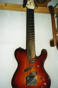1998: Custom Built bass/Guitar Hybrid with fanned frets