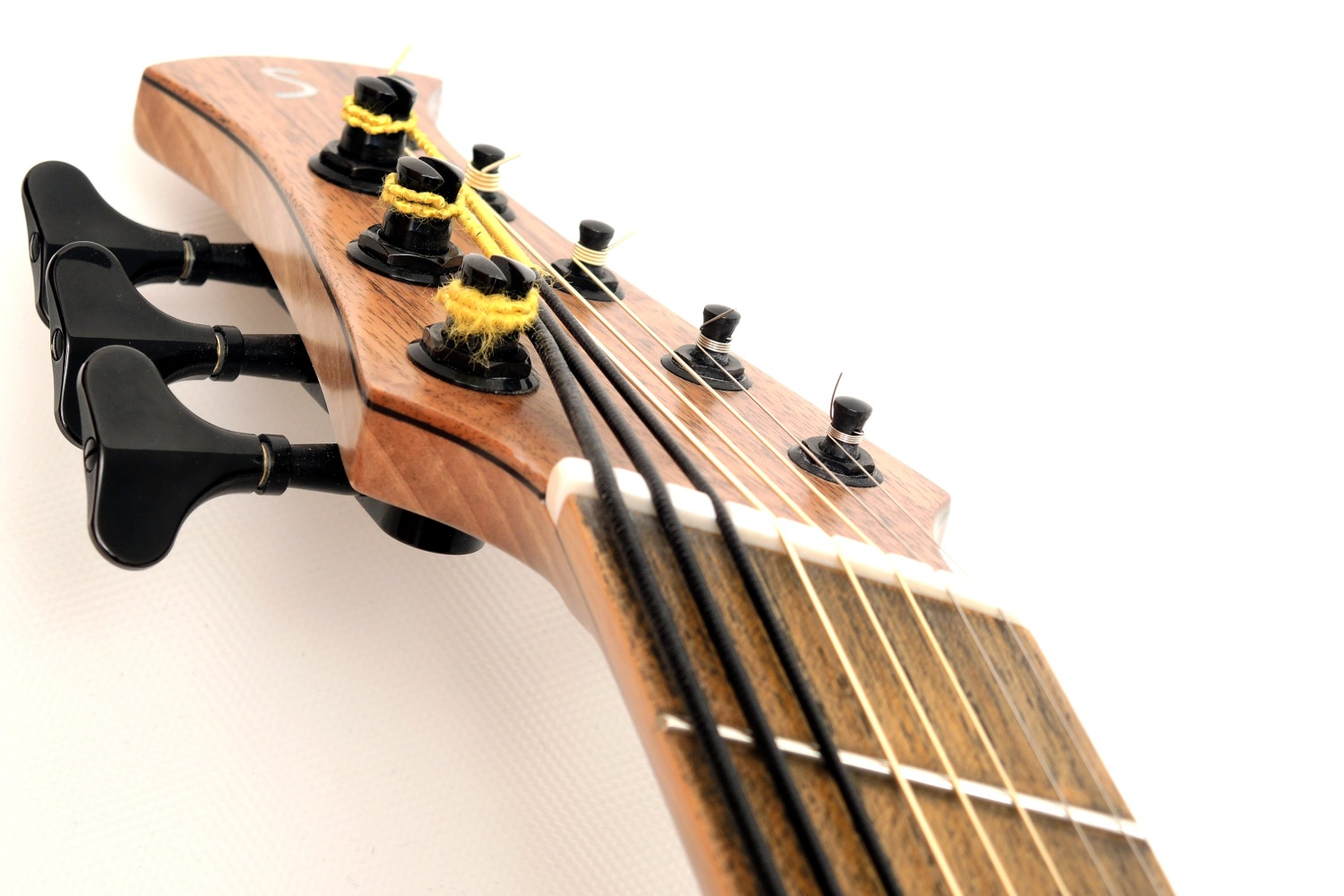 IQ 8 string guitar 3 bass 5 steel fanned frets local woods Stoll