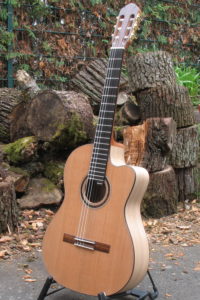 Classic Line I back and sides walnut, cedar top, cutaway 21 frets
