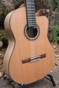Classic Line I back and sides walnut, cedar top, cutaway 21 frets