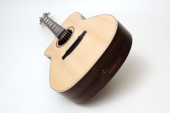lefthanded acoustic guitar cutaway block inlays l.r. baggs pickup
