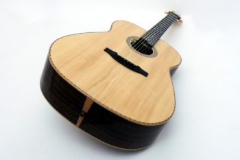 triple sound hole acoustic guitar laurel lutz spruce luthier