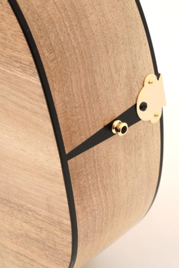 archtop acoustic bass bevel fanned frets side soundhole