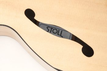archtop acoustic bass bevel fanned frets side soundhole