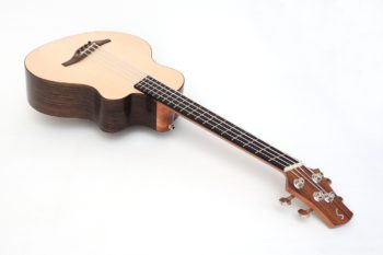 acoustic bass ukulele fanned frets multiscale side sound hole pickup rosewood