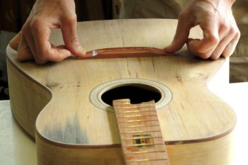 Building a steel string guitar from a cider barrel