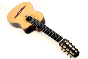 8-string Classical Guitar Cutaway Fanned Frets Pickup