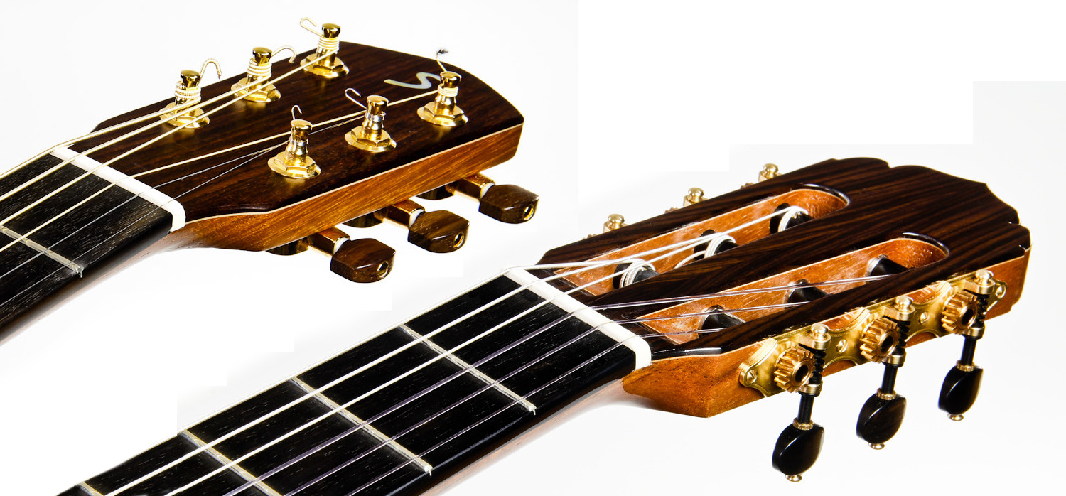 Neck width classical guitars and steelstring guitars