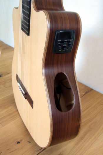 Double Neck Reversible Guitar Steel String Classical Side Soundhole Pickup