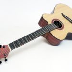 Mini jumbo purple heart amaranth violet wood multi scale fanned frets cutaway