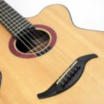 Mini jumbo purple heart amaranth violet wood multi scale fanned frets cutaway