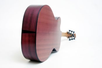 Mini jumbo purple heart amaranth violet wood multi scale fanned frets cutaway