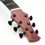 Mini jumbo purple heart amaranth violet wood multi scale fanned frets cutaway