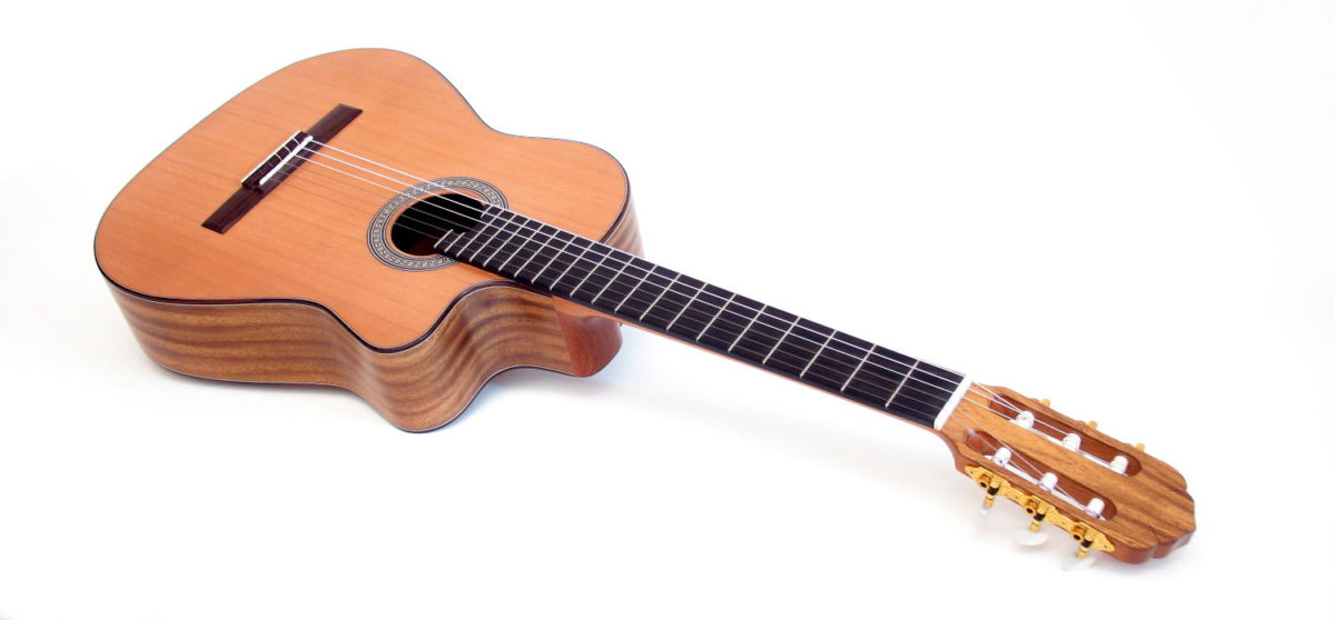 crossover nylon string Guitar Cutaway indian walnut cedar