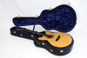 leather case Lucille Double Cut Custom Acoustic Guitar abalone