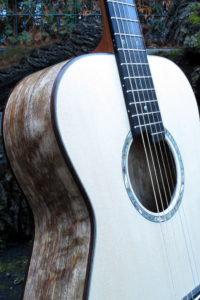 Steelstring guitar Ambition Fingerstyle 63cm for fingerpicker body spalted mango