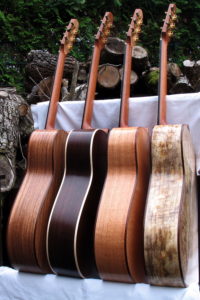 Steel String Guitars of Indian Walnut, Indian Rosewood, Indian Silver Oak and Spalted Mango